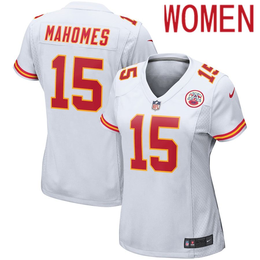 Women Kansas City Chiefs #15 Patrick Mahomes Nike White Player Game NFL Jersey